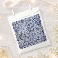 Tuiles portugaises - Azulejo Floral bleu et blanc