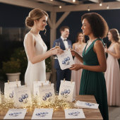 Sachets En Papier Tulipes en bleu de Delft personnalisables