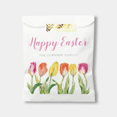 Sachets En Papier Tulipes florales colorées Joyeuses Pâques