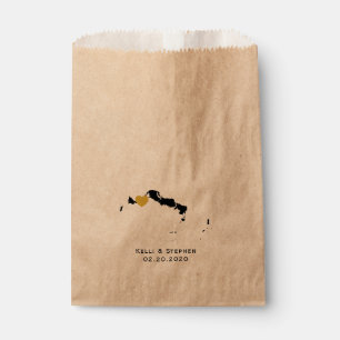 Sachets En Papier Turks and Caicos Mariage Favor Sacs, Treat Bags
