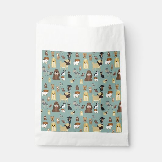 Sachets En Papier turquoise background dopattern (Devant)
