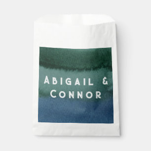 Sachets En Papier Turquoise bleu minimaliste moderne