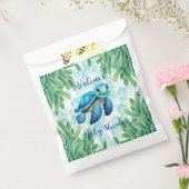 Sachets En Papier Turquoise Blue Sea Turtle Seaweed Boy Baby shower (Scellé)
