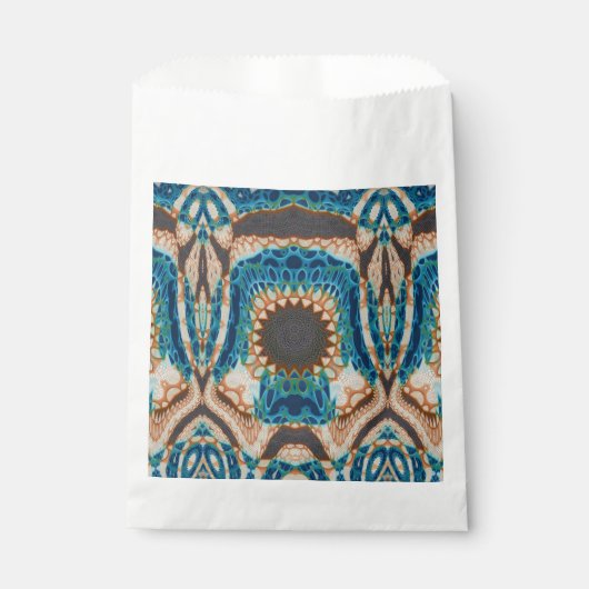 Sachets En Papier Turquoise Gold Sun Southwestern Art (Devant)