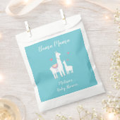 Sachets En Papier Turquoise Llama Mama Baby shower mignon (Coupé)