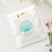 Sachets En Papier Turquoise Rustic Seashell Mariage (Scellé)