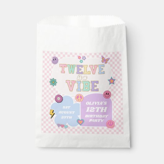 Sachets En Papier Twelve Est Un Vibe Preppy Patch 12ème Anniversaire (Devant)