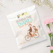 Sachets En Papier Twins Baby shower mignon singe double problème (Scellé)