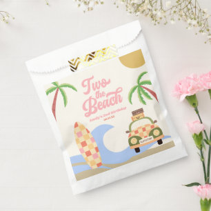Sachets En Papier Two The Beach Surf Rose 2e fête d'anniversaire