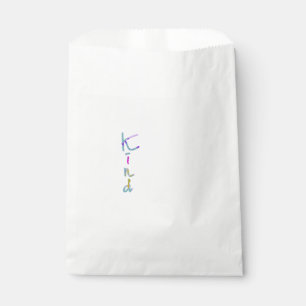 Sachets En Papier Typographie artistique KIND colorée Citation Inspi