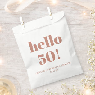 Sachets En Papier Typographie audacieuse Terracotta Moderne 50e anni