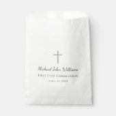 Sachets En Papier Typographie de la première sainte communion (Devant)