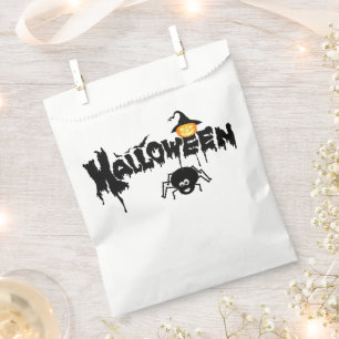 Sachets En Papier Typographie d'Halloween