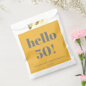 Sachets En Papier Typographie Gris jaune moderne fête d'anniversaire (Scellé)