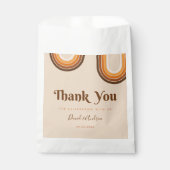 Sachets En Papier Typographie rétro les années 70 Rainbow Merci Mari (Devant)