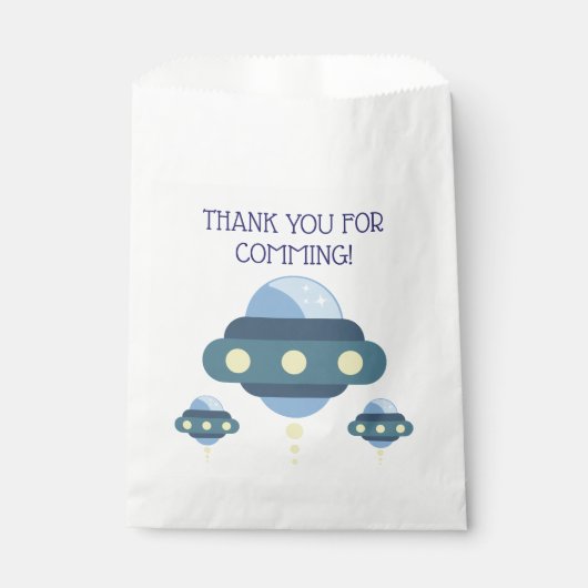Sachets En Papier UFO Space Birthday party (Devant)