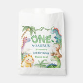Sachets En Papier Un A-Saurus Boy Dinosaur 1er anniversaire (Devant)