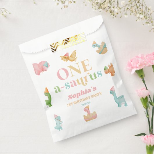 Sachets En Papier Un A-Saurus Dinosaur 1ère fête d'anniversaire (Scellé)