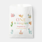 Sachets En Papier Un A-Saurus Dinosaur 1ère fête d'anniversaire (Devant)