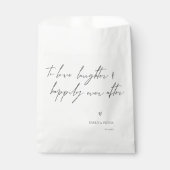 Sachets En Papier Un Amour Minimal Rire Heureusement Joyeux Fête De (Devant)