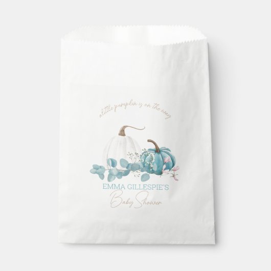 Sachets En Papier Un Baby shower Automne Un Peu Citrouille (Devant)