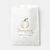 Sachets En Papier Un Baby shower D'Aquarelle Un Peu Citrouille (Devant)