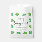 Sachets En Papier Un Baby shower De Clover Vert Charme Un Peu Chance (Devant)