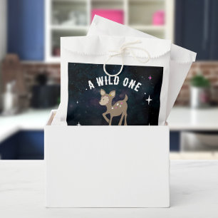 Sachets En Papier Un Baby shower de fille rose sauvage de cerf cosmi