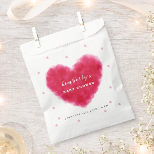 Sachets En Papier Un Baby shower de Valentines un peu amoureux (Coupé)