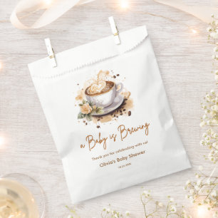Sachets En Papier Un bébé brasse du Baby shower café Brown