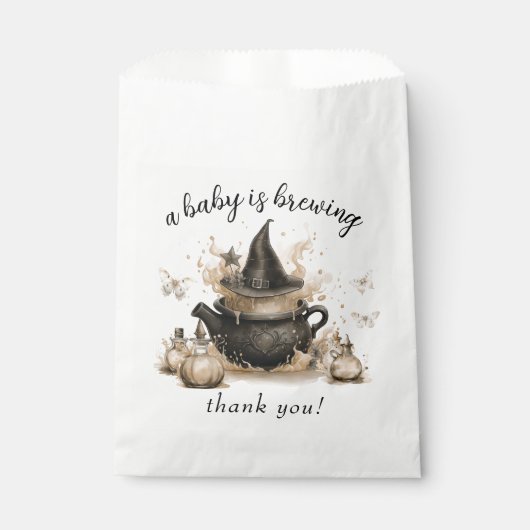 Sachets En Papier Un bébé brasse un Baby shower neutre d'Halloween (Devant)
