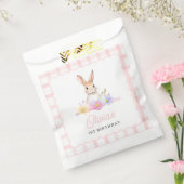 Sachets En Papier Un Bunny Pastel Printemps rose En vichy 1er Annive (Scellé)
