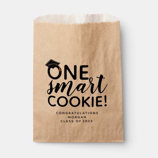 Sachets En Papier Un cookie intelligent Graduation Kraft (Devant)