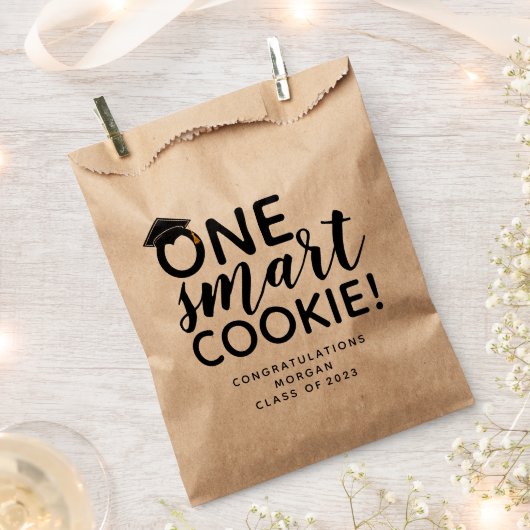 Sachets En Papier Un cookie intelligent Graduation Kraft (Coupé)