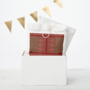 Sachets En Papier un design motif rouge et beige_