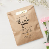 Sachets En Papier Un doux merci de nous à vous mariage rustique (Scellé)