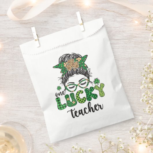 Sachets En Papier Un enseignant chanceux - Saint-Patrick (Coupé)