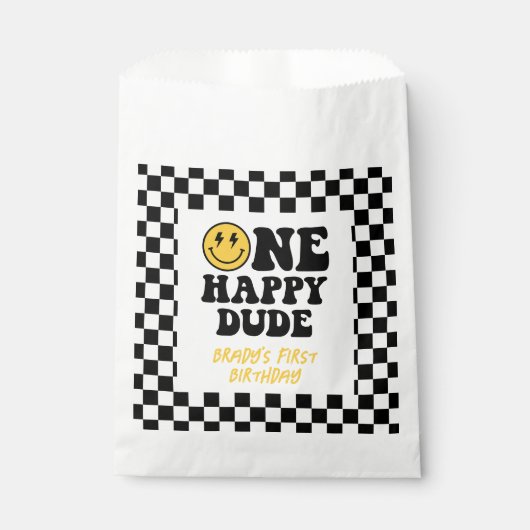 Sachets En Papier Un homme heureux sourire visage garçon premier ann (Devant)
