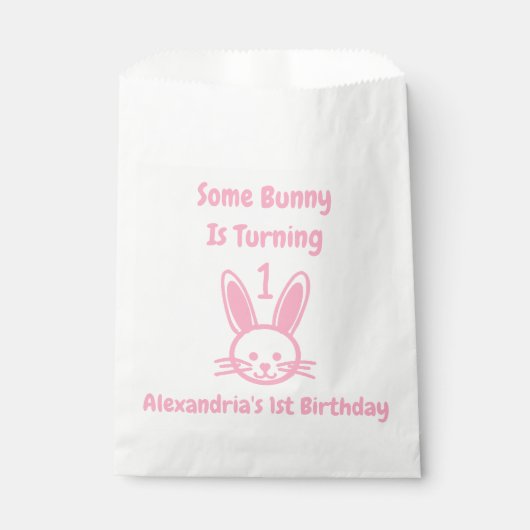 Sachets En Papier Un Lapin Va Devenir Un Anniversaire (Devant)