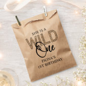 Sachets En Papier Un léopard sauvage premier anniversaire (Coupé)