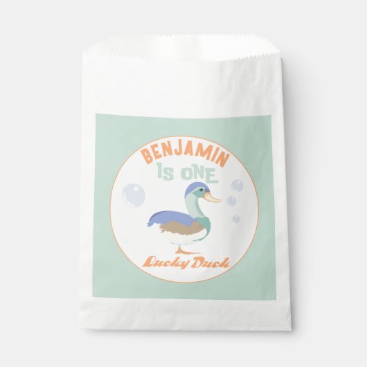 Sachets En Papier Un Lucky Duck & Bubbles Premier Anniversaire Paste (Devant)