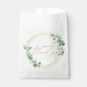 Sachets En Papier Un Mariage de verdure en or doux Merci Eucalyptus (Devant)