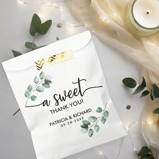 Sachets En Papier Un Mariage de verdure Merci doux