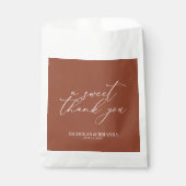 Sachets En Papier Un Mariage en terre cuite Boho en Merci doux (Devant)