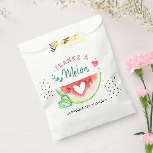 Sachets En Papier Un melon unique   Sac de remerciement d'anniversai