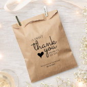 Sachets En Papier Un Merci doux Coeur Moderne Mariage élégant (Coupé)