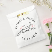 Sachets En Papier Un Merci Doux Coeurs Roses Mariage Faveur (Scellé)