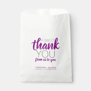Sachets En Papier Un Merci doux foncé violet gris gris moderne Maria