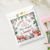 Sachets En Papier UN | Mignonne Ours Noël 1er anniversaire (Scellé)