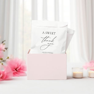 Sachets En Papier Un minimaliste noir & blanc Merci doux